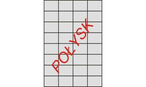 Etykiety samoprzylepne na arkuszach A4 białe błyszczące  52.5x37